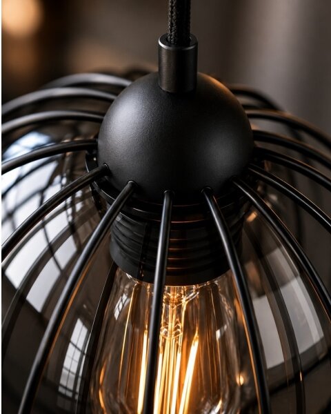Luster na lanku SOLO BLACK 2xE27/60W/230V