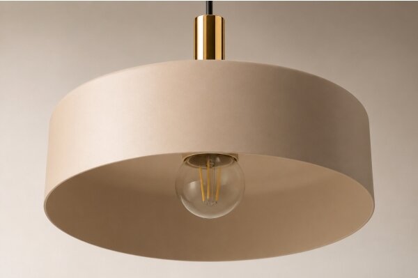 Luster na lanku LATTE 3xE27/60W/230V béžová/čierna/zlatá