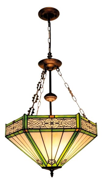 BRILAGI - Tiffany vitrážový luster na reťazi EMERALD 3xE27/60W/230V pr. 50 cm