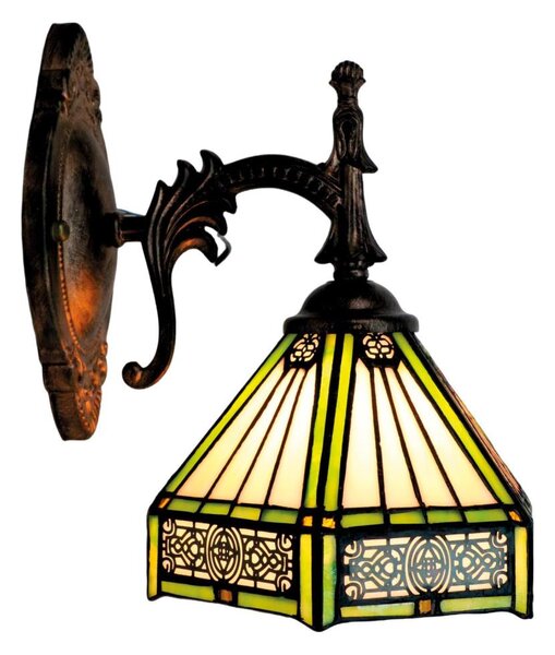 BRILAGI - Tiffany vitražová nástenná lampa EMERALD 1xE14/40W/230V