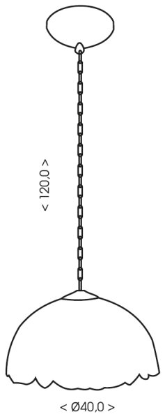 BRILAGI - Tiffany vitražový luster na reťazi CORAL 1xE27/60W/230V pr. 40 cm