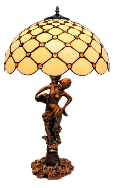 BRILAGI - Tiffany vitrážová stolová lampa IVORY SMOOTH 1xE27/60W/230V