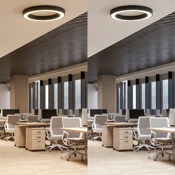 Stropné Lampa Arcchio, Sharelyn, stmievateľné, Čierna, Kuchyňa, Hliník, Moderný