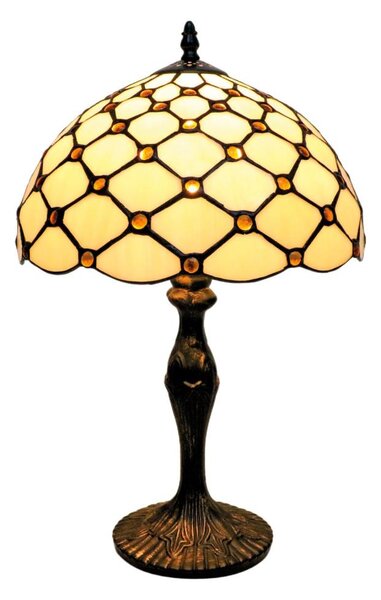 BRILAGI - Tiffany vitrážová stolná lampa IVORY SMOOTH 1xE27/60W/230V