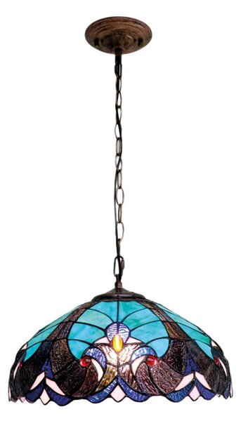BRILAGI - Tiffany vitražový luster na reťazi CORAL 1xE27/60W/230V pr. 40 cm