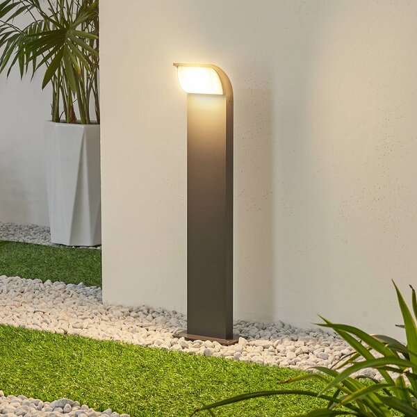 Lucande Podstavné svietidlo LED Tinna, 60 cm, antracit, IP65, Čierna, Hliník, Moderný, Vonkajčie stĺpové osvetlenie