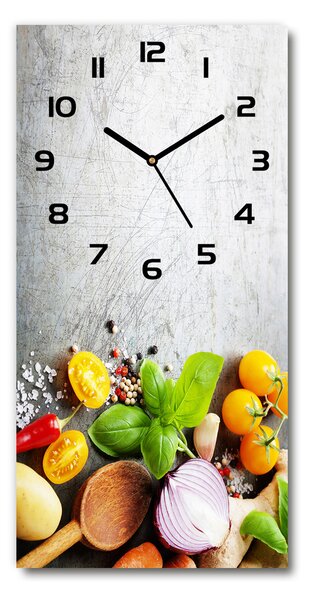 Moderné hodiny nástenné Zelenina pl_zsp_30x60_f_98382182