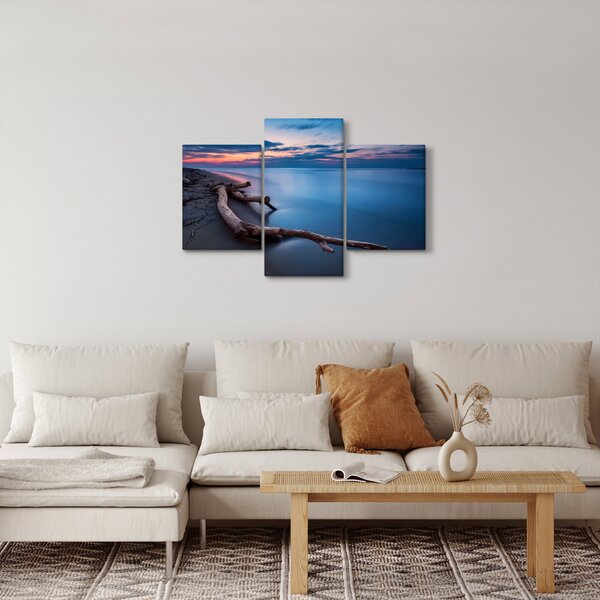 Obraz pláže pri západe slnka (90x60 cm)