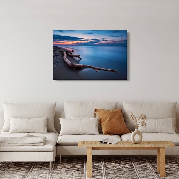 Obraz pláže pri západe slnka (90x60 cm)