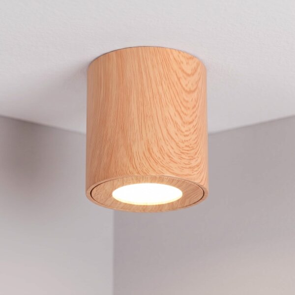 BRILAGI -Kúpeľňové bodové svietidlo MIA 1xGU10/30W/230V 84x80 mm dekor duba IP44