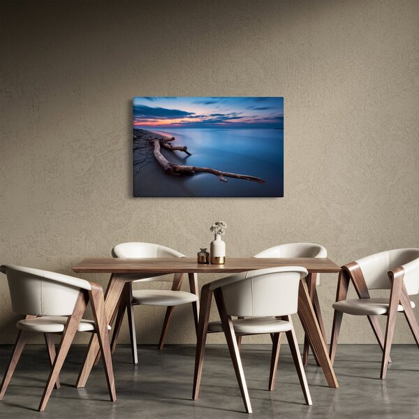 Obraz pláže pri západe slnka (90x60 cm)