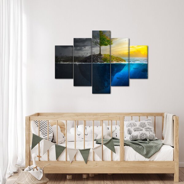 Obraz znázorňujúci dve strany (150x105 cm)