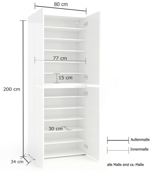 SKRINKA NA TOPÁNKY, antracitová, 80/200/34 cm Xora - Online Only drobný nábytok, Online Only
