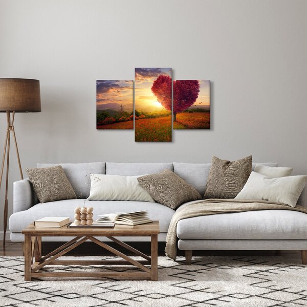 Obraz stromu v tvare srdca (90x60 cm)