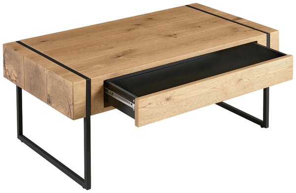 KONFERENČNÝ STOLÍK, čierna, farba duba, drevo, kov, kompozitné drevo, 110/59,4/45 cm Carryhome - Stolíky do obývačky