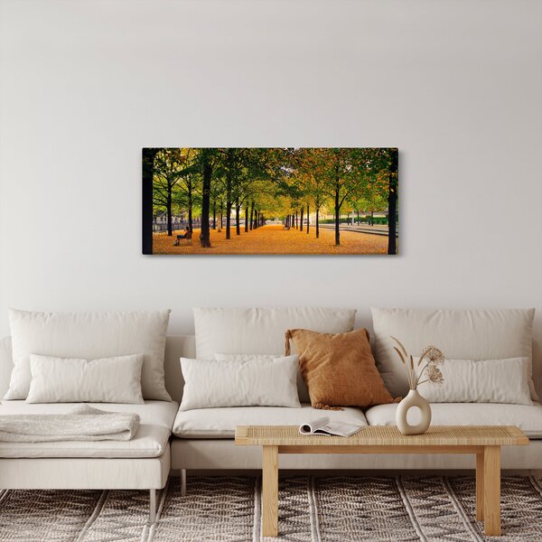 Obraz aleje jesenných stromov (120x50 cm)