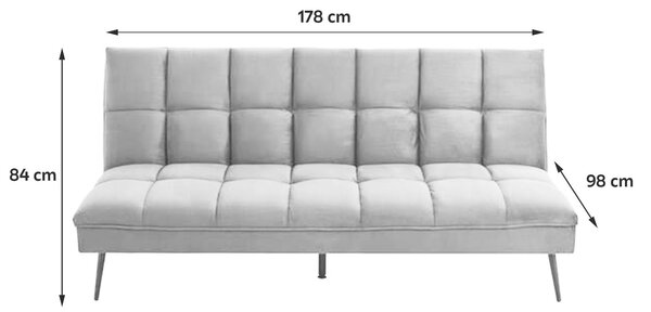 ROZKLADACIA POHOVKA, textil, sivá MID.YOU - Sedačky, Online Only