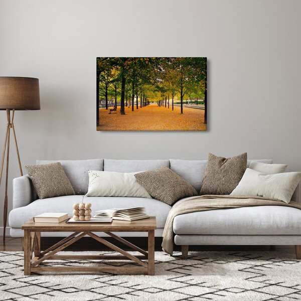 Obraz aleje jesenných stromov (90x60 cm)