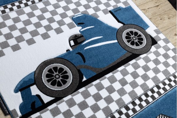 Koberec PETIT RACE FORMULA 1 AUTO nebeský