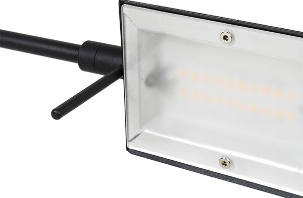 Dizajnová stojaca lampa čierna vrátane LED s dotykovým stmievačom - Notia