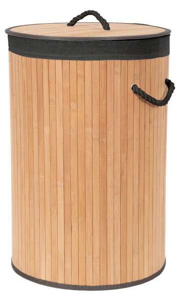 Bambusový kôš na bielizeň v prírodnej farbe 70 l Bamboo – Compactor