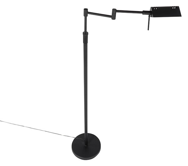 Dizajnová stojaca lampa čierna vrátane LED s dotykovým stmievačom - Notia