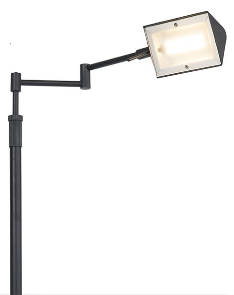 Dizajnová stojaca lampa čierna vrátane LED s dotykovým stmievačom - Notia