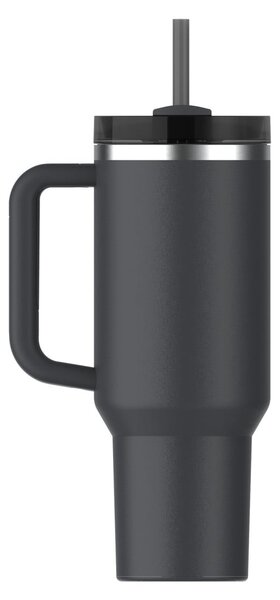 Čierna termoska so slamkou z nehrdzavejúcej ocele 1,18 l Quencher H2.0 FlowState Tumbler Black – Stanley
