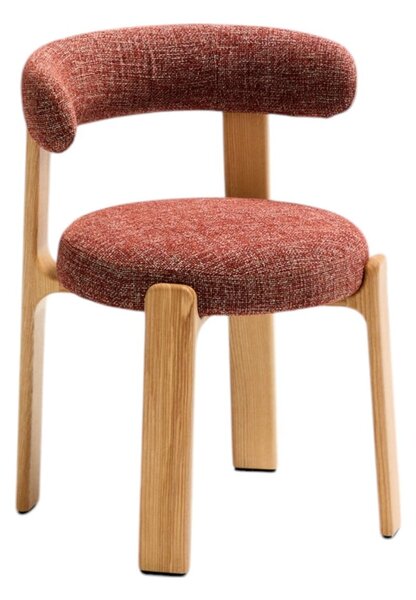 Jedálenská stolička z jaseňového dreva v prírodnej farbe/v terakotovej farbe Granite – Kave Home