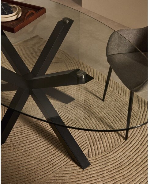 Jedálenský stôl so sklenenou doskou 100x200 cm Argo – Kave Home