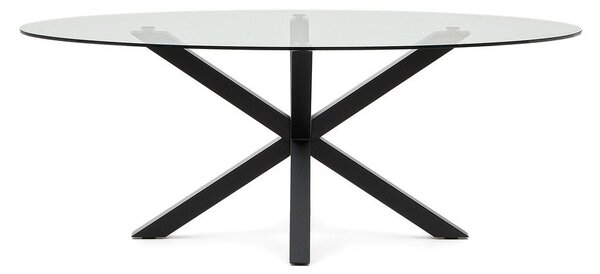 Jedálenský stôl so sklenenou doskou 100x200 cm Argo – Kave Home