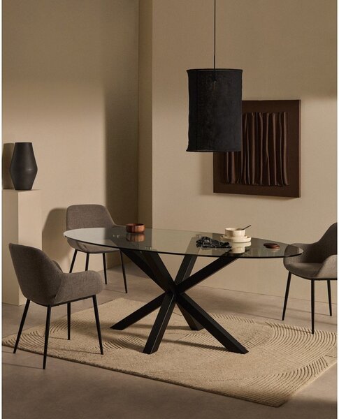 Jedálenský stôl so sklenenou doskou 100x200 cm Argo – Kave Home