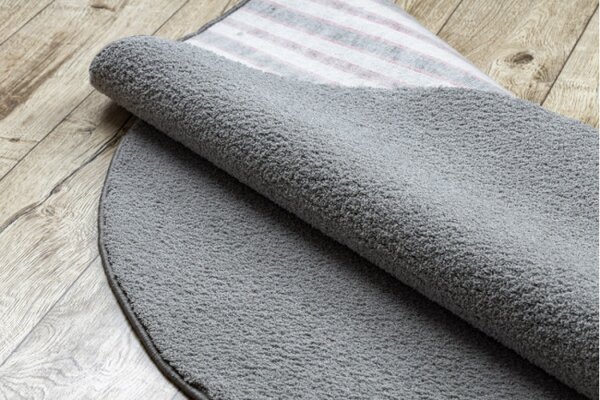 Koberec kruh VELVET MICRO sivý 90