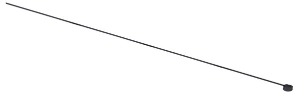 Moderný koľajnicový systém osvetlenia čierny 1-fázový 400 cm s okrúhlym zdrojom napájania - Magnetic