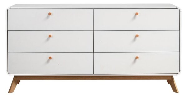 Biela nízka komoda 150x74 cm Caitlin – Støraa