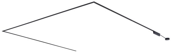 Moderný koľajnicový systém čierny 1-fázový 600 cm - Magnetic