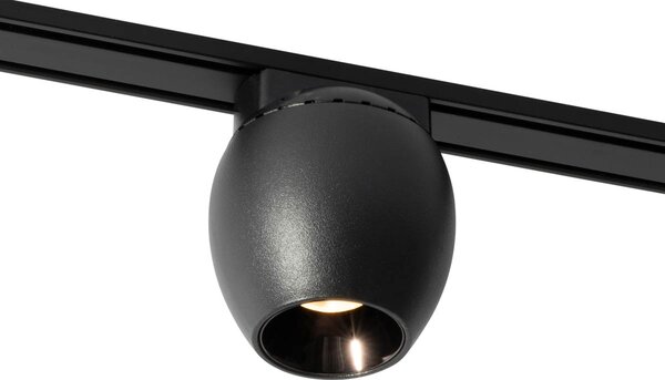 Moderné čierne bodové svetlo pre 1-fázový koľajnicový systém 6W 3000K - Magnetic Zagaye