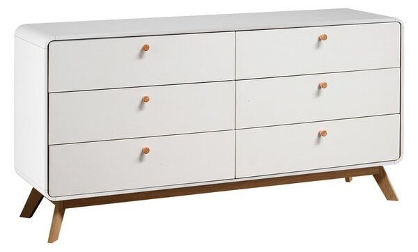 Biela nízka komoda 150x74 cm Caitlin – Støraa