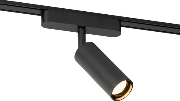 Moderné čierne bodové svetlo pre 1-fázový koľajnicový systém 4,5 W 3000 K - Magnetic Samson