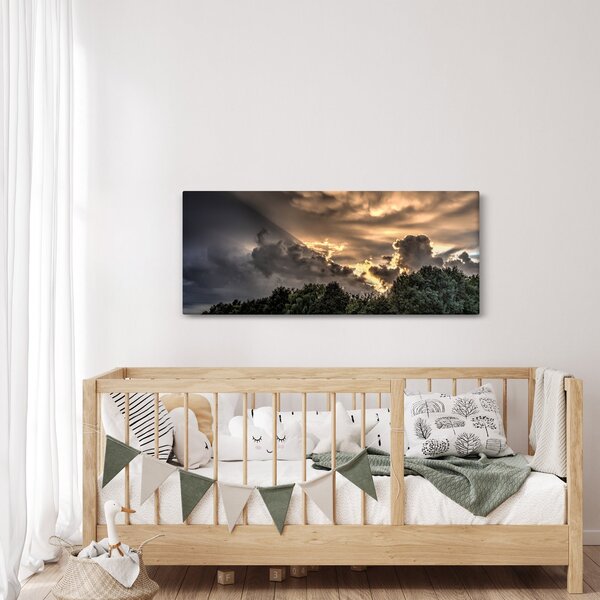 Obraz mračien a lesa (120x50 cm)