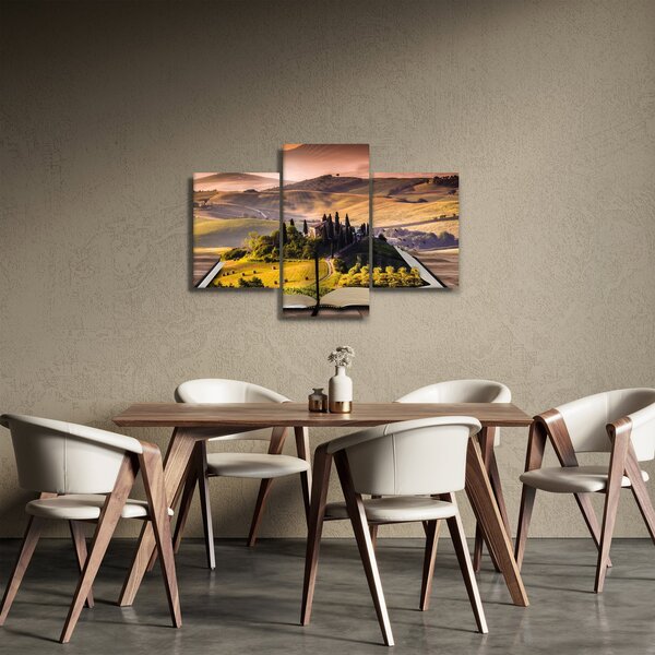 Obraz krajiny v knihe (90x60 cm)