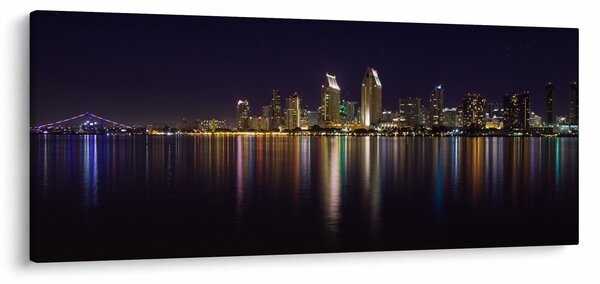 Obraz nočného mesta (120x50 cm)