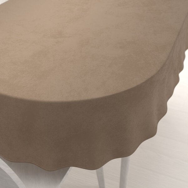 Biante Zamatový oválny obrus Velvet Prémium SVP-034 Kávovo hnedý 50x100 cm