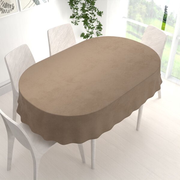 Biante Zamatový oválny obrus Velvet Prémium SVP-034 Kávovo hnedý 50x100 cm
