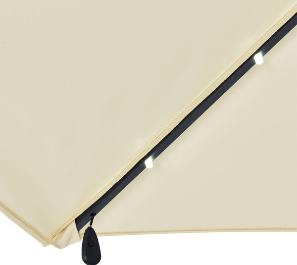 LED slnečník Brazília 350 cm - krémový