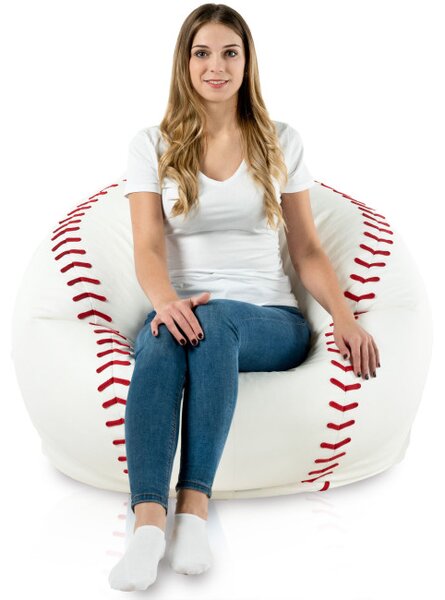 Sedací vak Baseball ekokoža