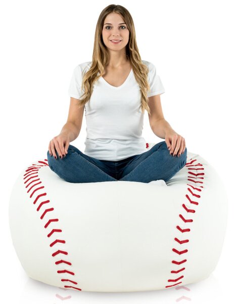 Sedací vak Baseball ekokoža