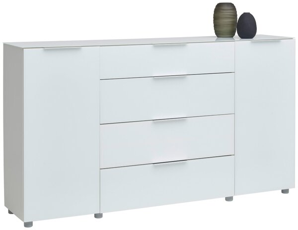 ŠIROKÁ KOMODA, biela s vysokým leskom, 181/99,3/40 cm Voleo - Komody