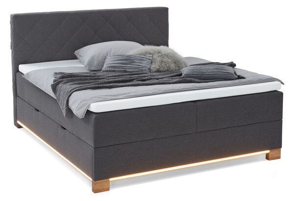 BOXSPRINGOVÁ POSTEĽ, 180/200 cm, antracitová Xora - Postele, Online Only