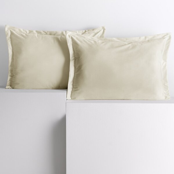 Obliečky na vankúše AmeliaHome Velvet Side Si krémové, veľkosť 50x70